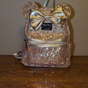 Disney Gold Sequin Backpack
